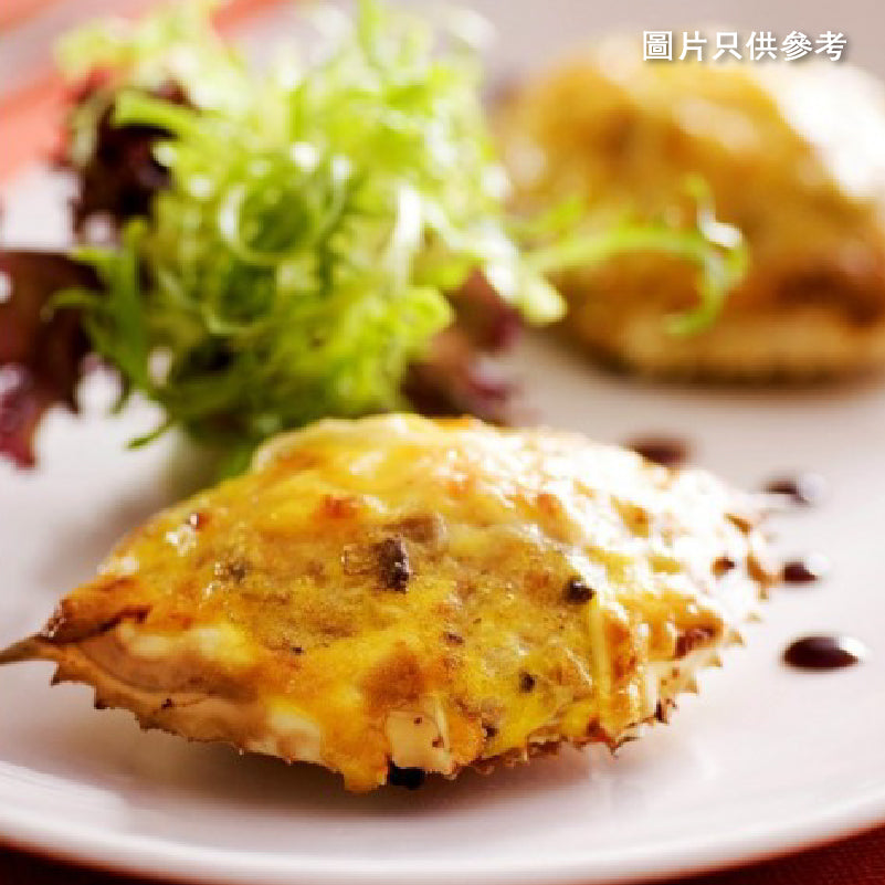B8. 迷你芝士焗海鮮釀蟹蓋 12件