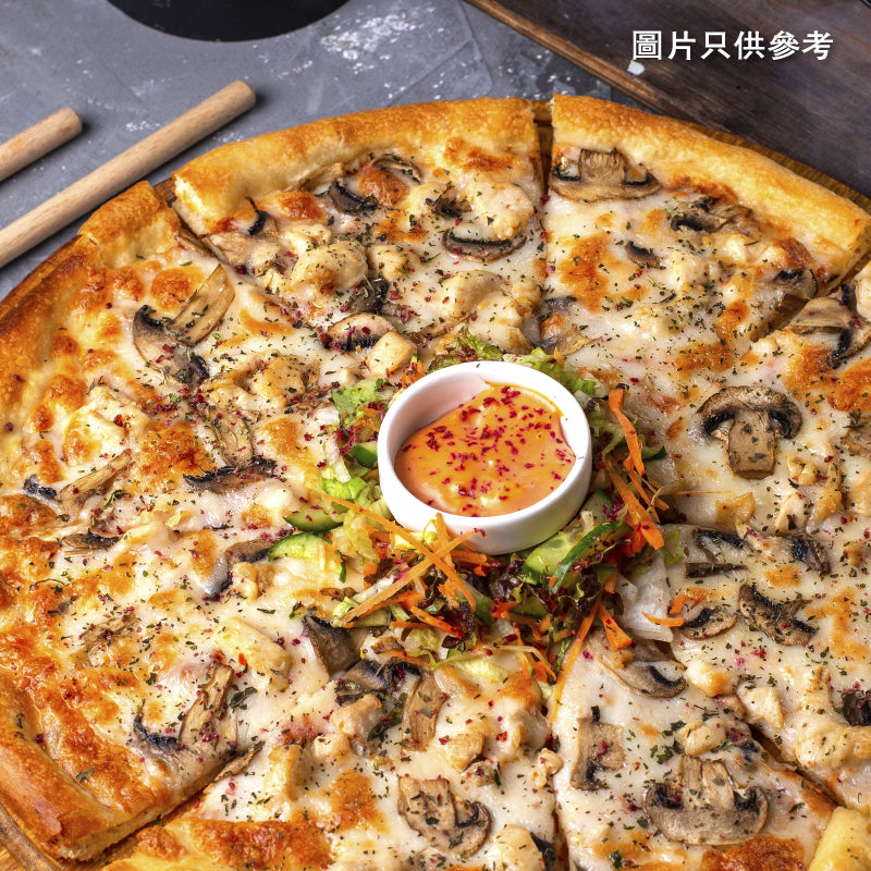 B14. 美式蘑菇烤雞Pizza薄批